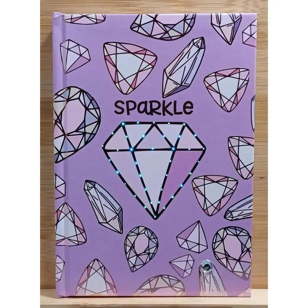 Sparkle LED Light-Up‎ Notebook with Diamond Design